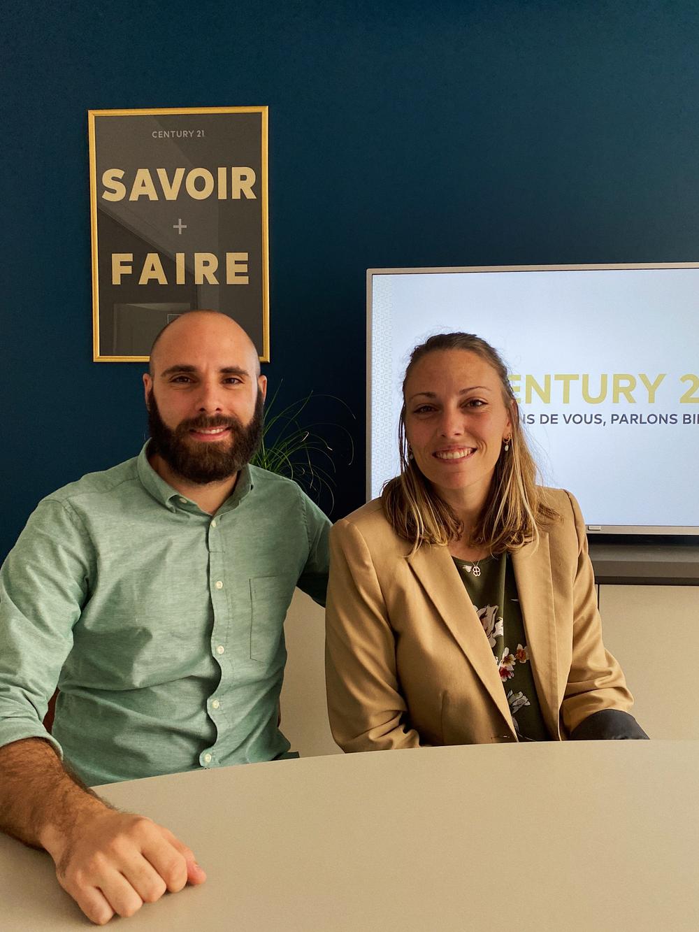 Nicolas et Sandra, dirigeants de l'agence